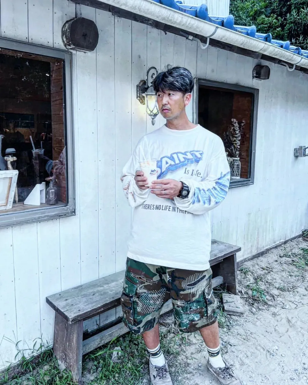 SAINT Mxxxxxx HEART COOKIES L/S TEE/WHT Love Oreo printed long sleeves Off-white S-XL Customized co-branded main mark/wash mark Correct version Ready-made garments washed and distressed VINTAGE feeling Top-notch printing technology Perfect restoration